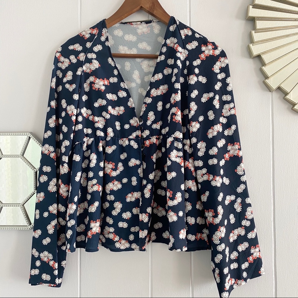Candy Kok Floral Retro Inspo Blouse S